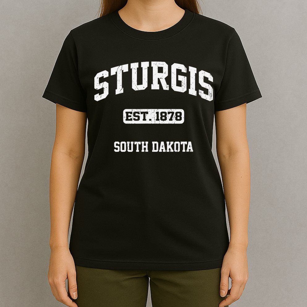 Sturgis South Dakota SD vintage State Athletic style T-Shirt