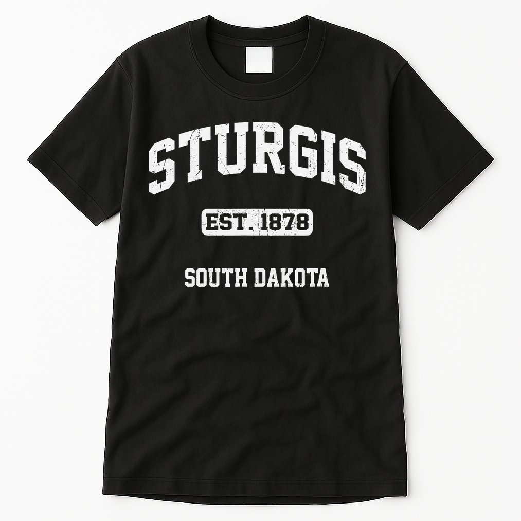 Sturgis South Dakota SD vintage State Athletic style Tall T-Shirt