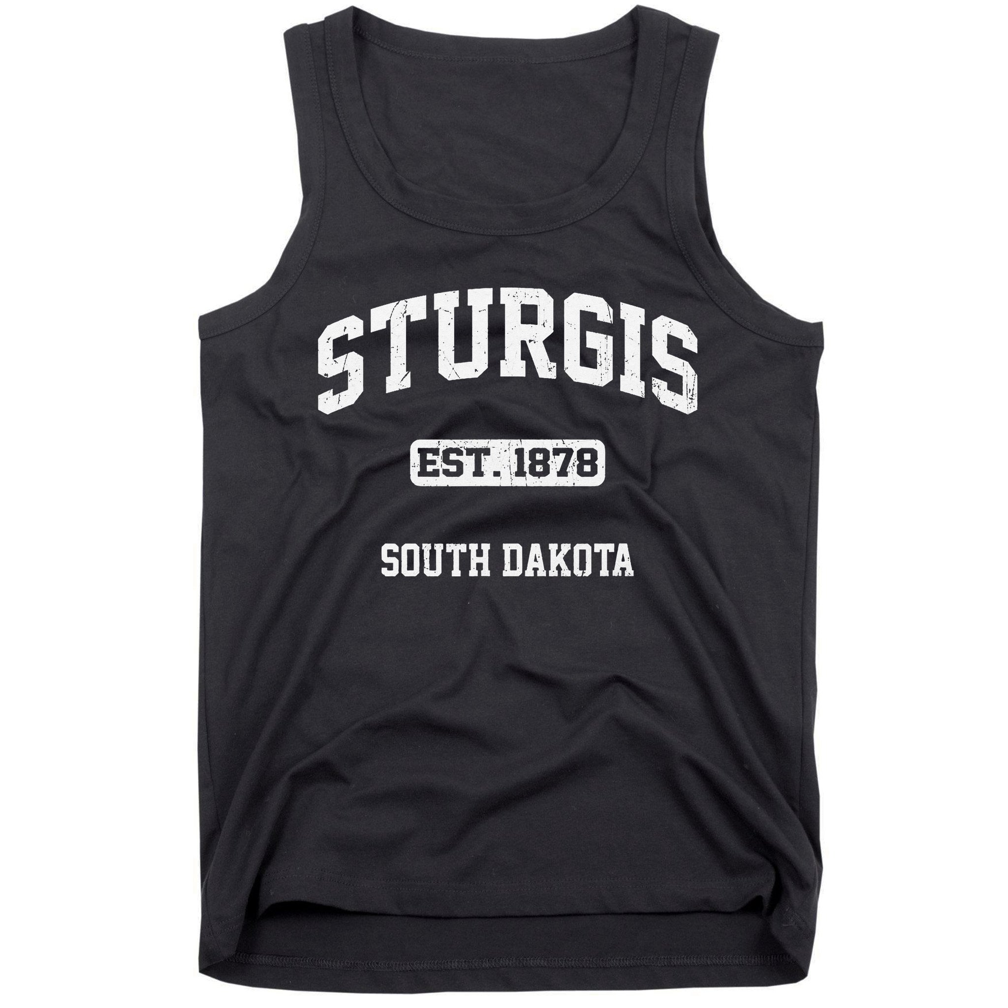 Sturgis South Dakota SD vintage State Athletic style Tank Top