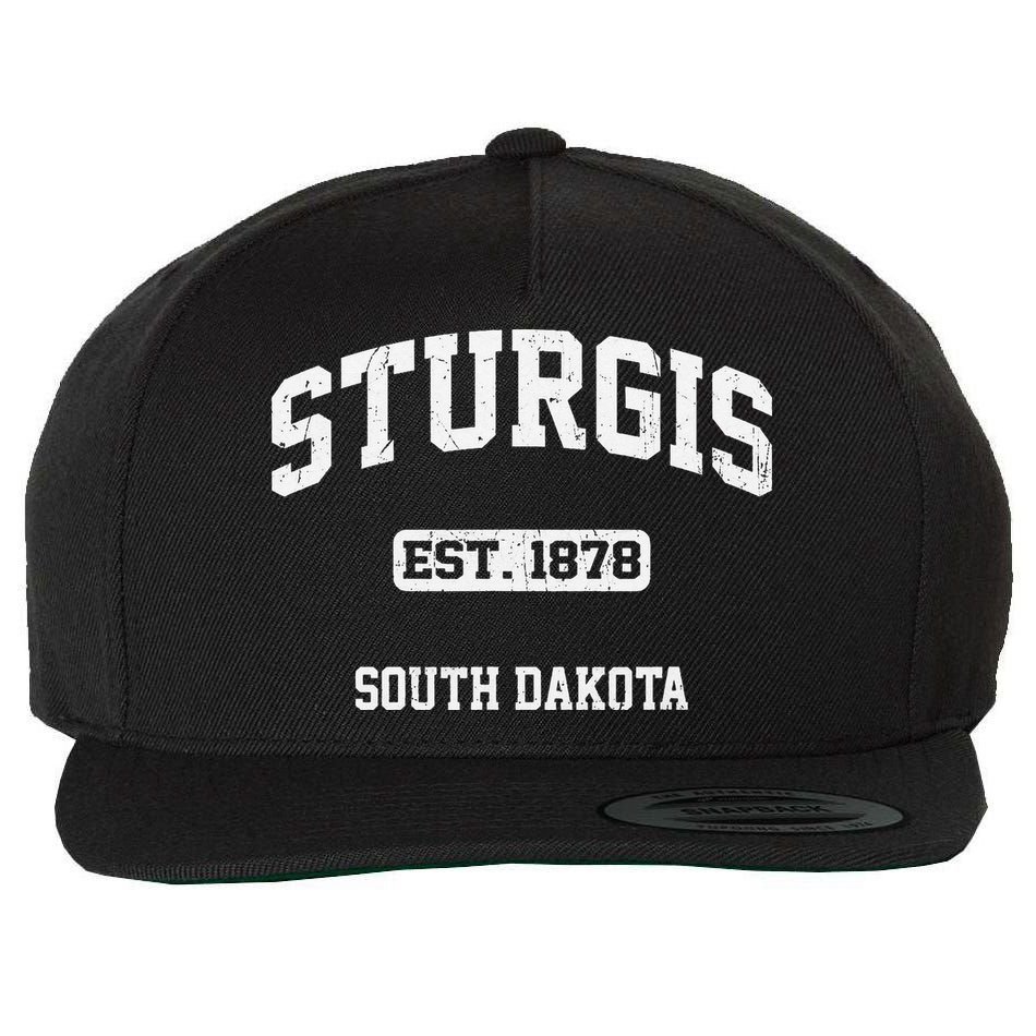 Sturgis South Dakota SD vintage State Athletic style Wool Snapback Cap