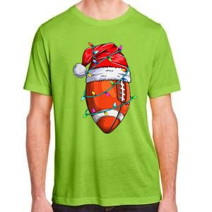 Santa Sports Design For Christmas Football Player Adult ChromaSoft Performance T-Shirt