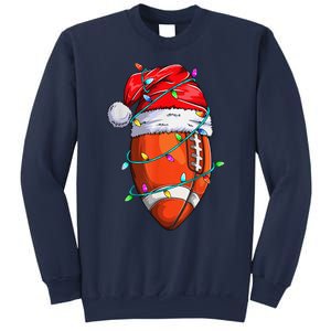 Santa Sports Design For Christmas Football Player Sweatshirt