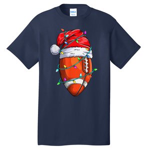 Santa Sports Design For Christmas Football Player Tall T-Shirt