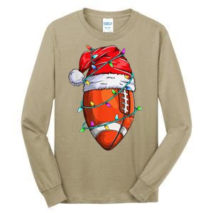 Santa Sports Design For Christmas Football Player Tall Long Sleeve T-Shirt