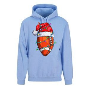 Santa Sports Design For Christmas Football Player Unisex Surf Hoodie