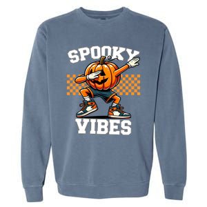 Spooky Squad Dabbing Pumpkin Monster Halloween Gift Garment-Dyed Sweatshirt