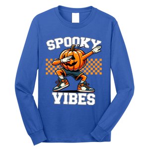 Spooky Squad Dabbing Pumpkin Monster Halloween Gift Long Sleeve Shirt