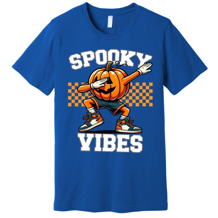 Spooky Squad Dabbing Pumpkin Monster Halloween Gift Premium T-Shirt