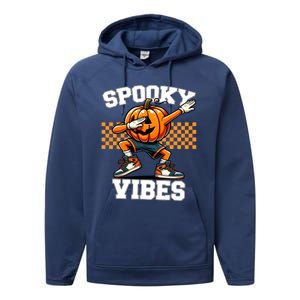 Spooky Squad Dabbing Pumpkin Monster Halloween Gift Performance Fleece Hoodie