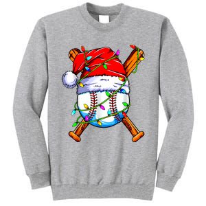 Santa Sports Design For Christmas Baseball Player Tall Sweatshirt