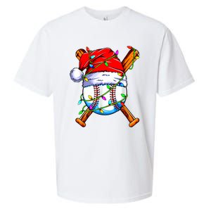 Santa Sports Design For Christmas Baseball Player Sueded Cloud Jersey T-Shirt