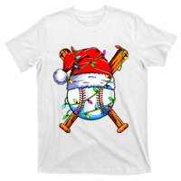 Santa Sports Design For Christmas Baseball Player T-Shirt