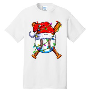 Santa Sports Design For Christmas Baseball Player Tall T-Shirt