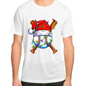 Santa Sports Design For Christmas Baseball Player Adult ChromaSoft Performance T-Shirt