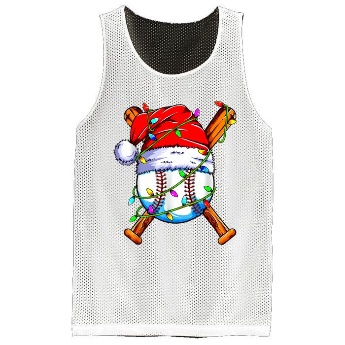 Santa Sports Design For Christmas Baseball Player Mesh Reversible Basketball Jersey Tank