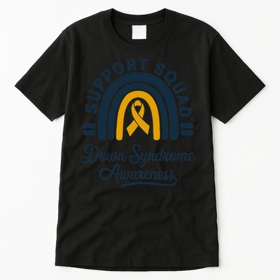 Support Squad Down Syndrome Awareness Yellow Ribbon Gift Tall T-Shirt