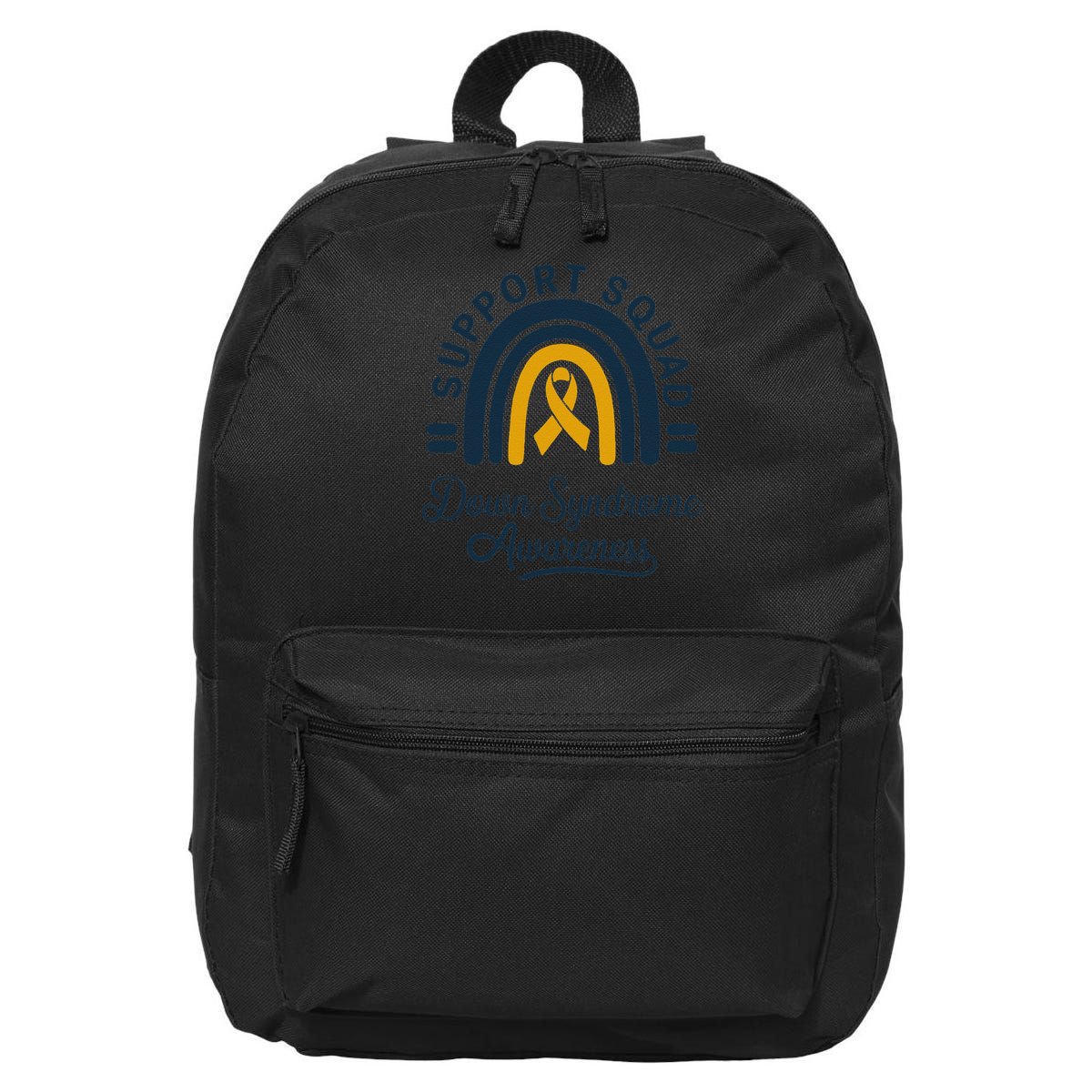 Support Squad Down Syndrome Awareness Yellow Ribbon Gift 16 in Basic Backpack
