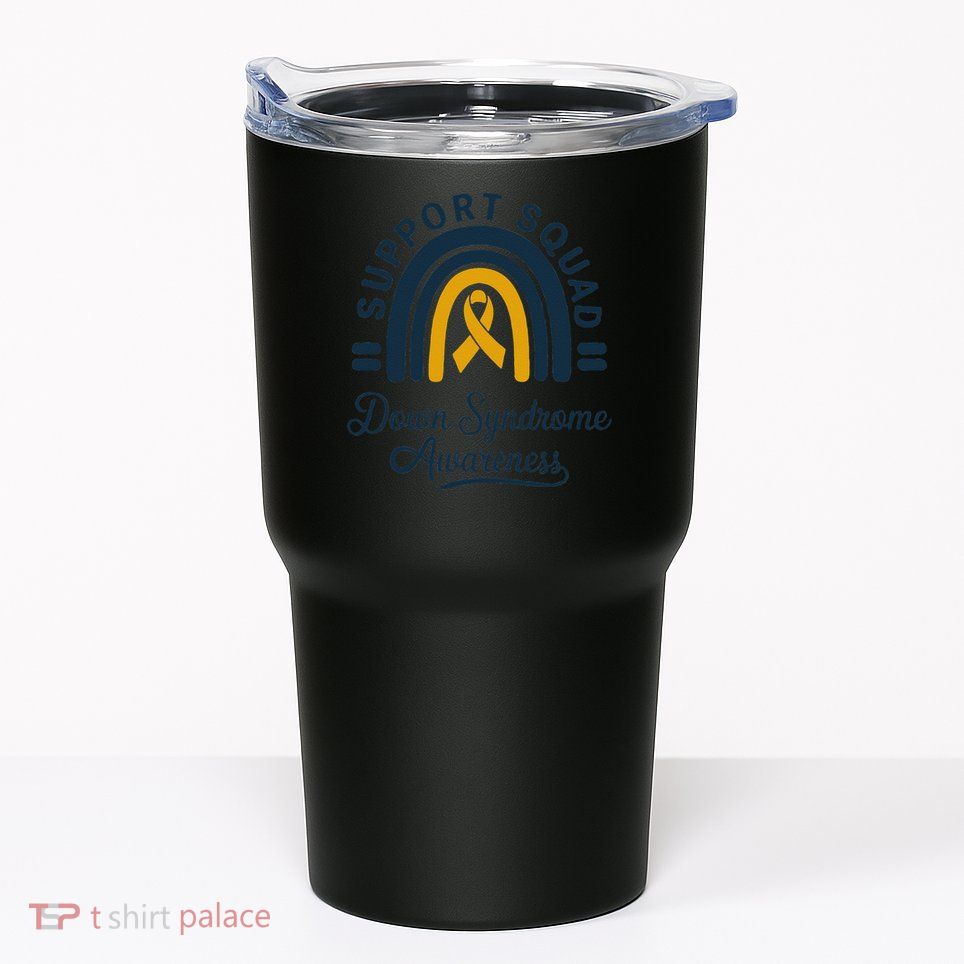 Support Squad Down Syndrome Awareness Yellow Ribbon Gift Tumbler