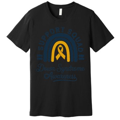 Support Squad Down Syndrome Awareness Yellow Ribbon Gift Premium T-Shirt