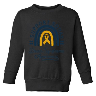 Support Squad Down Syndrome Awareness Yellow Ribbon Gift Toddler Sweatshirt