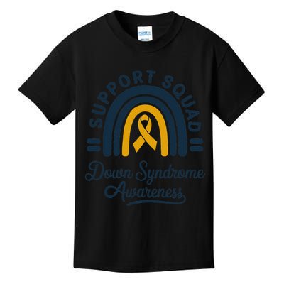 Support Squad Down Syndrome Awareness Yellow Ribbon Gift Kids T-Shirt