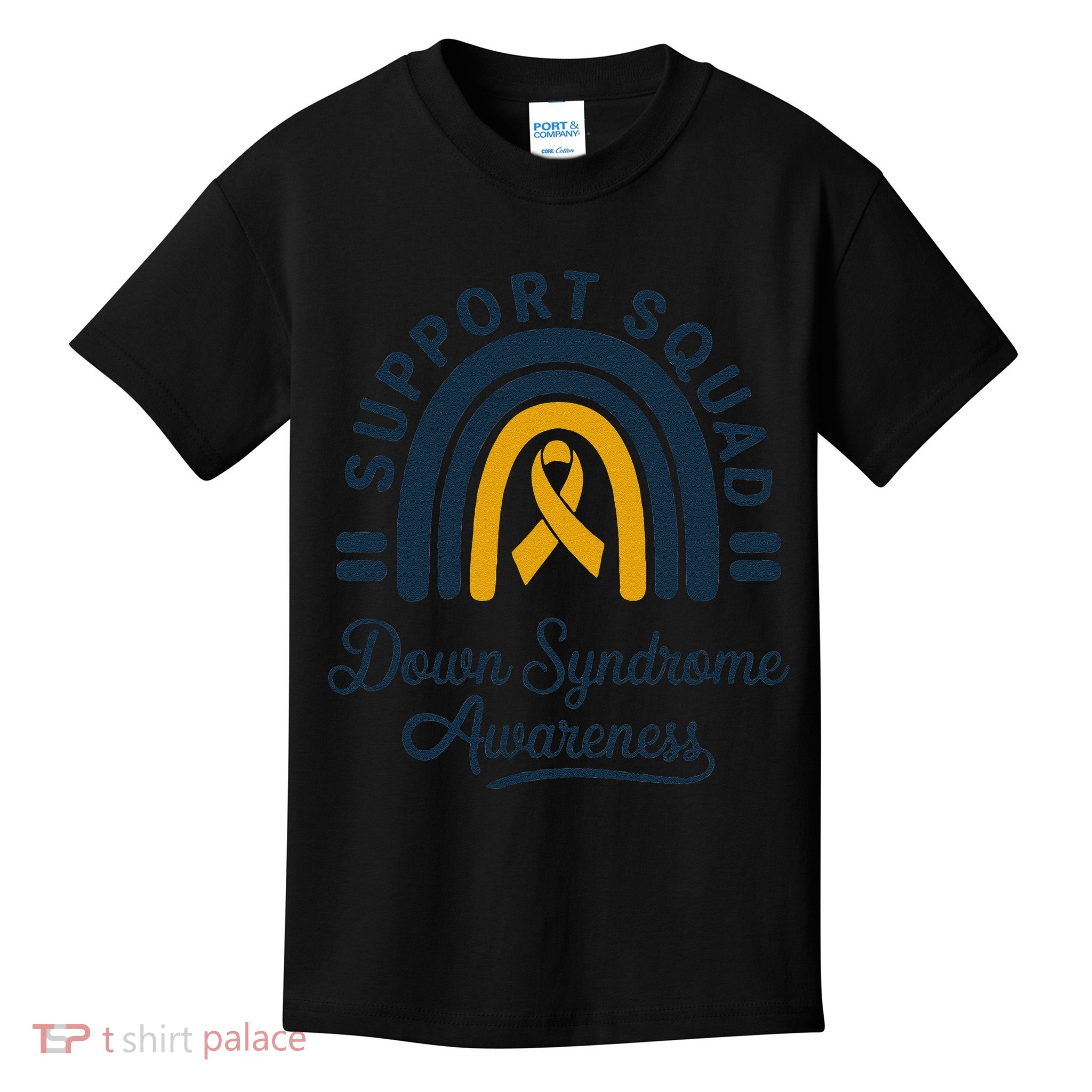 Support Squad Down Syndrome Awareness Yellow Ribbon Gift Kids T-Shirt