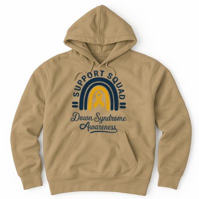 Support Squad Down Syndrome Awareness Yellow Ribbon Gift Hoodie