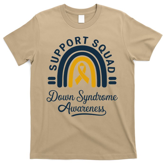 Support Squad Down Syndrome Awareness Yellow Ribbon Gift T-Shirt
