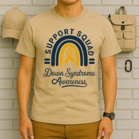 Support Squad Down Syndrome Awareness Yellow Ribbon Gift T-Shirt