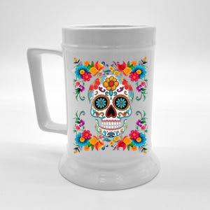 Sugar Skull Dia De Los Muertos La Catrina Day Of The Dead Beer Stein