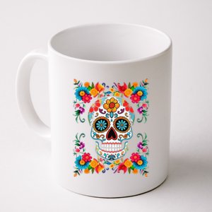 Sugar Skull Dia De Los Muertos La Catrina Day Of The Dead Coffee Mug