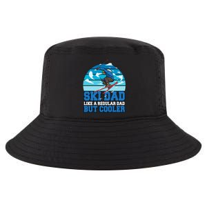 Skiing Ski Dad Like A Regular Dad But Cooler Father Winter Great Gift Cool Comfort Performance Bucket Hat