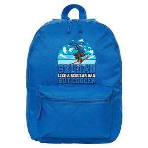 Skiing Ski Dad Like A Regular Dad But Cooler Father Winter Great Gift 16 in Basic Backpack