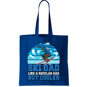 Skiing Ski Dad Like A Regular Dad But Cooler Father Winter Great Gift Tote Bag