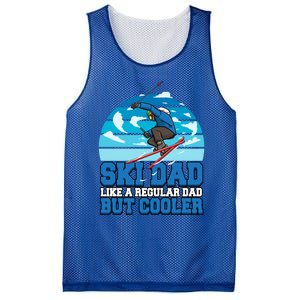 Skiing Ski Dad Like A Regular Dad But Cooler Father Winter Great Gift Mesh Reversible Basketball Jersey Tank