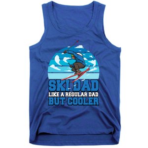 Skiing Ski Dad Like A Regular Dad But Cooler Father Winter Great Gift Tank Top