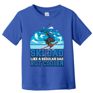 Skiing Ski Dad Like A Regular Dad But Cooler Father Winter Great Gift Toddler T-Shirt