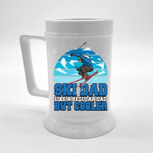 Skiing Ski Dad Like A Regular Dad But Cooler Father Winter Great Gift Beer Stein