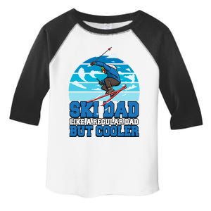 Skiing Ski Dad Like A Regular Dad But Cooler Father Winter Great Gift Toddler Fine Jersey T-Shirt