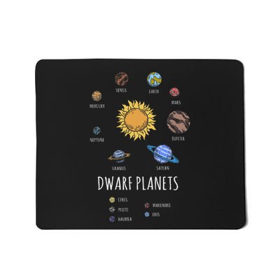 Solar System Dwarf Planets Outer Space Astronaut Mousepad