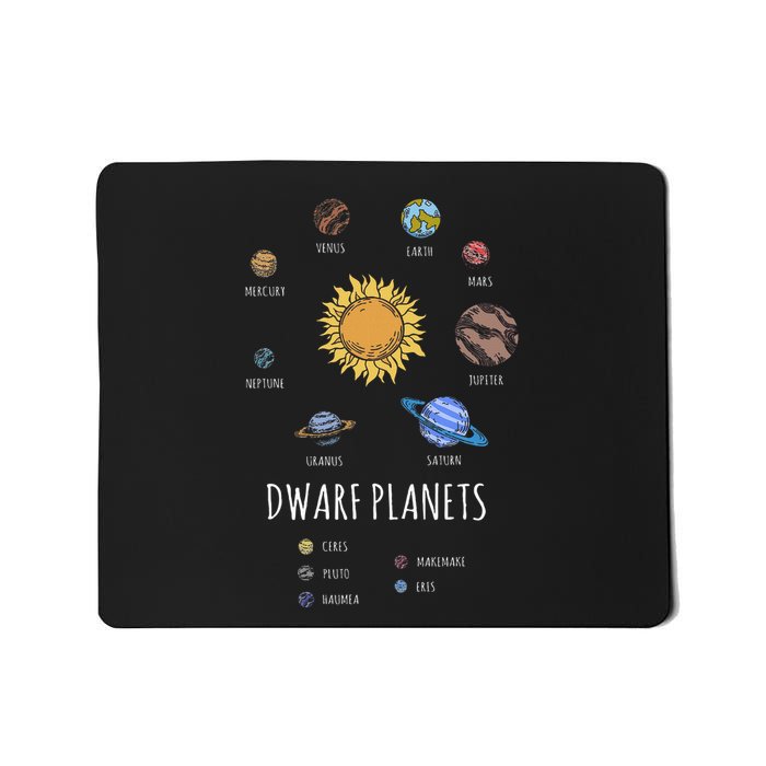 Solar System Dwarf Planets Outer Space Astronaut Mousepad