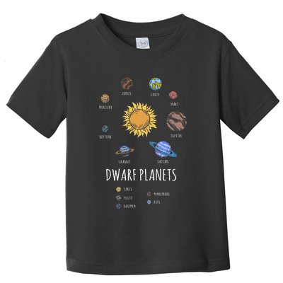 Solar System Dwarf Planets Outer Space Astronaut Toddler T-Shirt