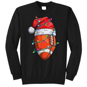 Santa Sports Design Christmas Football Player Sweatshirt