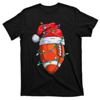 Santa Sports Design Christmas Football Player T-Shirt