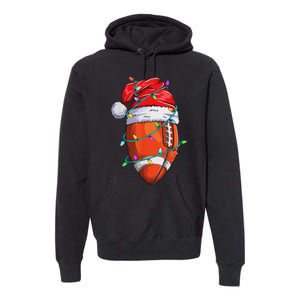 Santa Sports Design Christmas Football Player Premium Hoodie