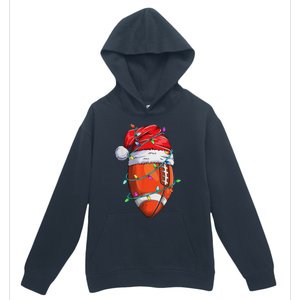 Santa Sports Design Christmas Football Player Urban Pullover Hoodie