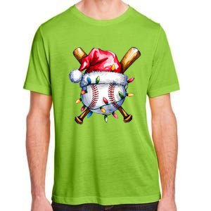 Santa Sports Design For Christmas Baseball Player Adult ChromaSoft Performance T-Shirt