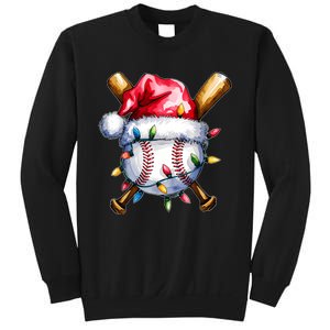 Santa Sports Design For Christmas Baseball Player Sweatshirt