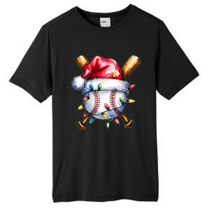 Santa Sports Design For Christmas Baseball Player Tall Fusion ChromaSoft Performance T-Shirt