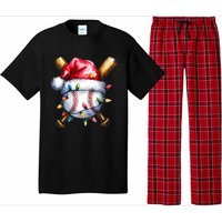 Santa Sports Design For Christmas Baseball Player Pajama Set